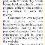 Mitzvah Day preview in the Essex Jewish News