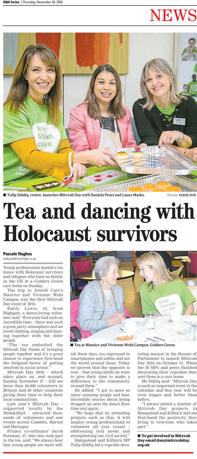 Ham & High on Mitzvah Day Launch