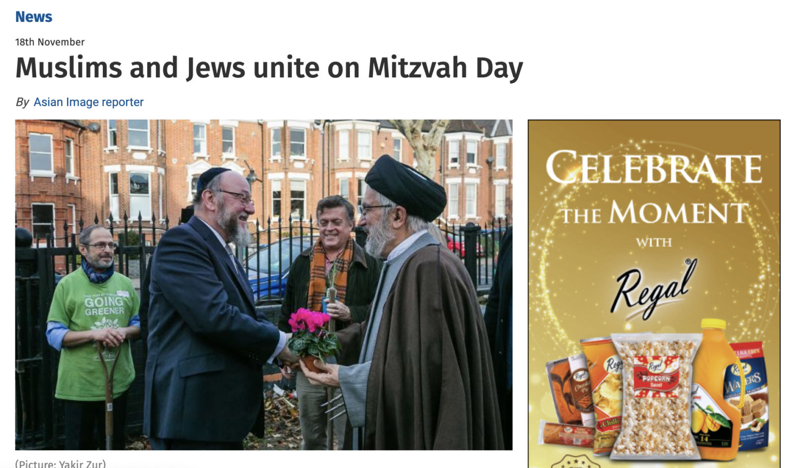 Lengthy Mitzvah Day feature in Asian Image