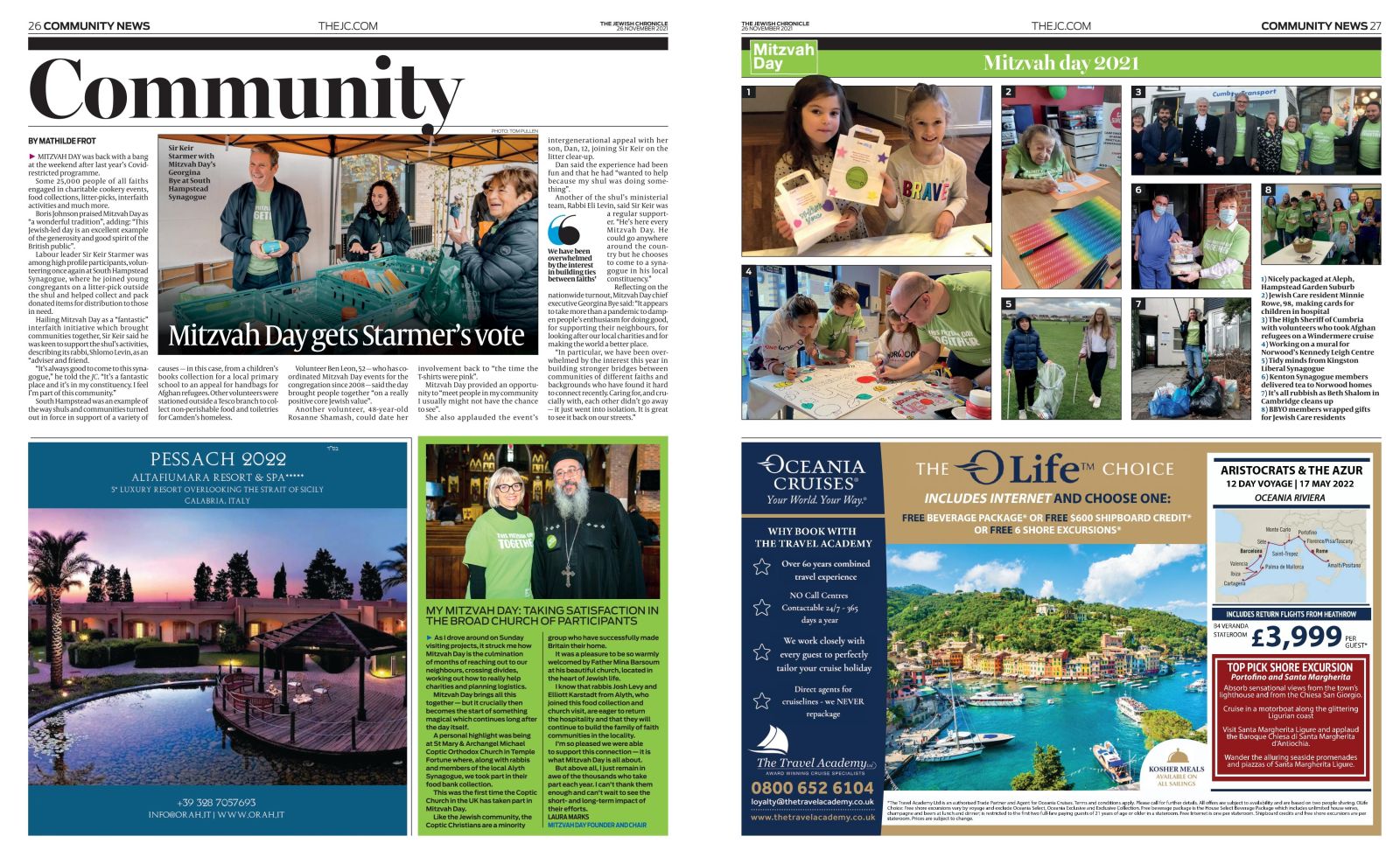 Eight page special on Mitzvah Day in the Jewish Chronicle